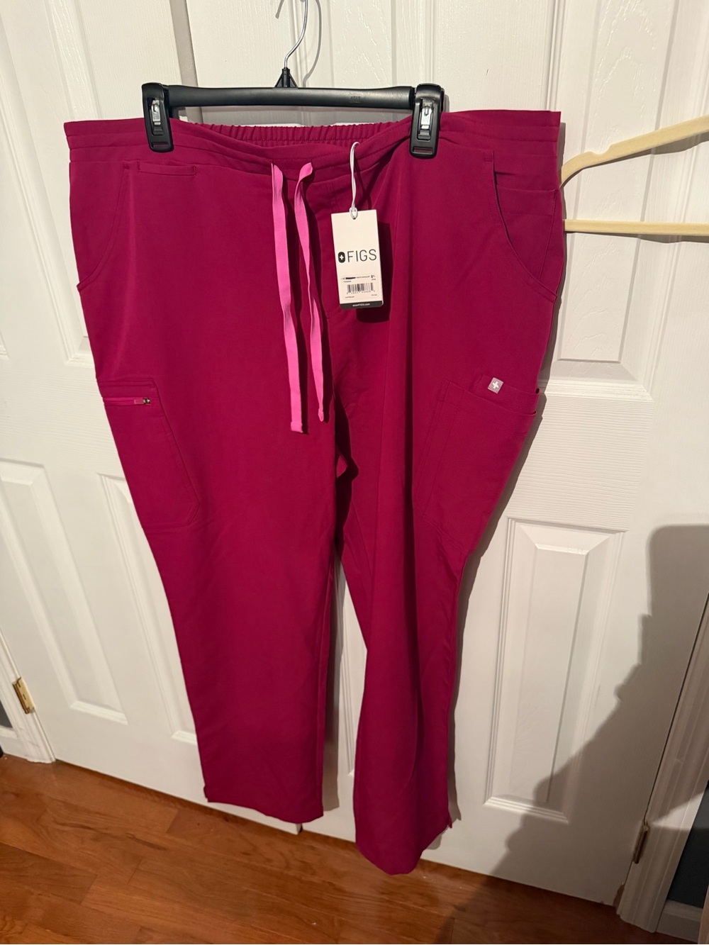 FIGS Women's Dark Magenta Drawstring Scrub Pants NWT 2X